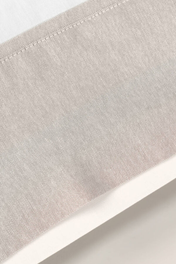 Womensecret Funda almohada algodón combinación tejidos. Cama 80-90cm. blanco