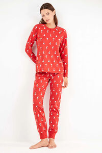 Gisela Conjunto de pijama de malha micro interlock com estampado do Snoopy