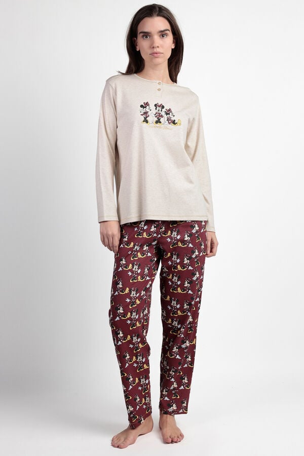 Admas Pijama de carcela da Minnie Mouse bege