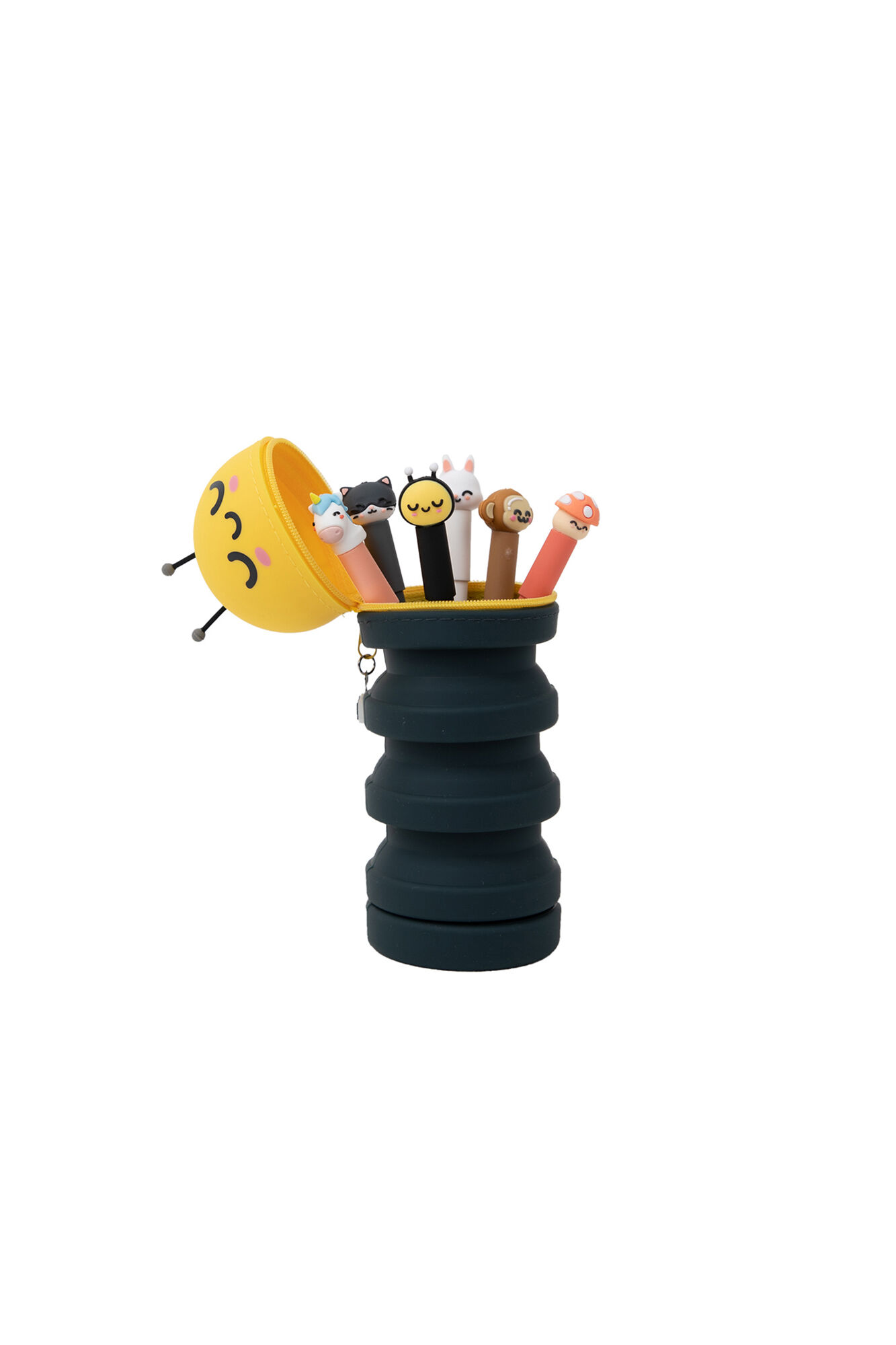 Mr. Wonderful Conjunto de 6 canetas apag&aacute;veis ​​Bo-Bo + estojo de silicone Capibara