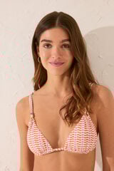 Women'secret Top biquíni triangular com estampado geométrica estampado