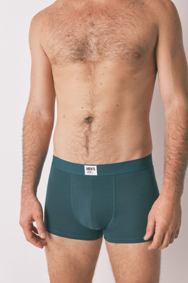 Women'secret Pacote com 2 boxers verdes lisos verde