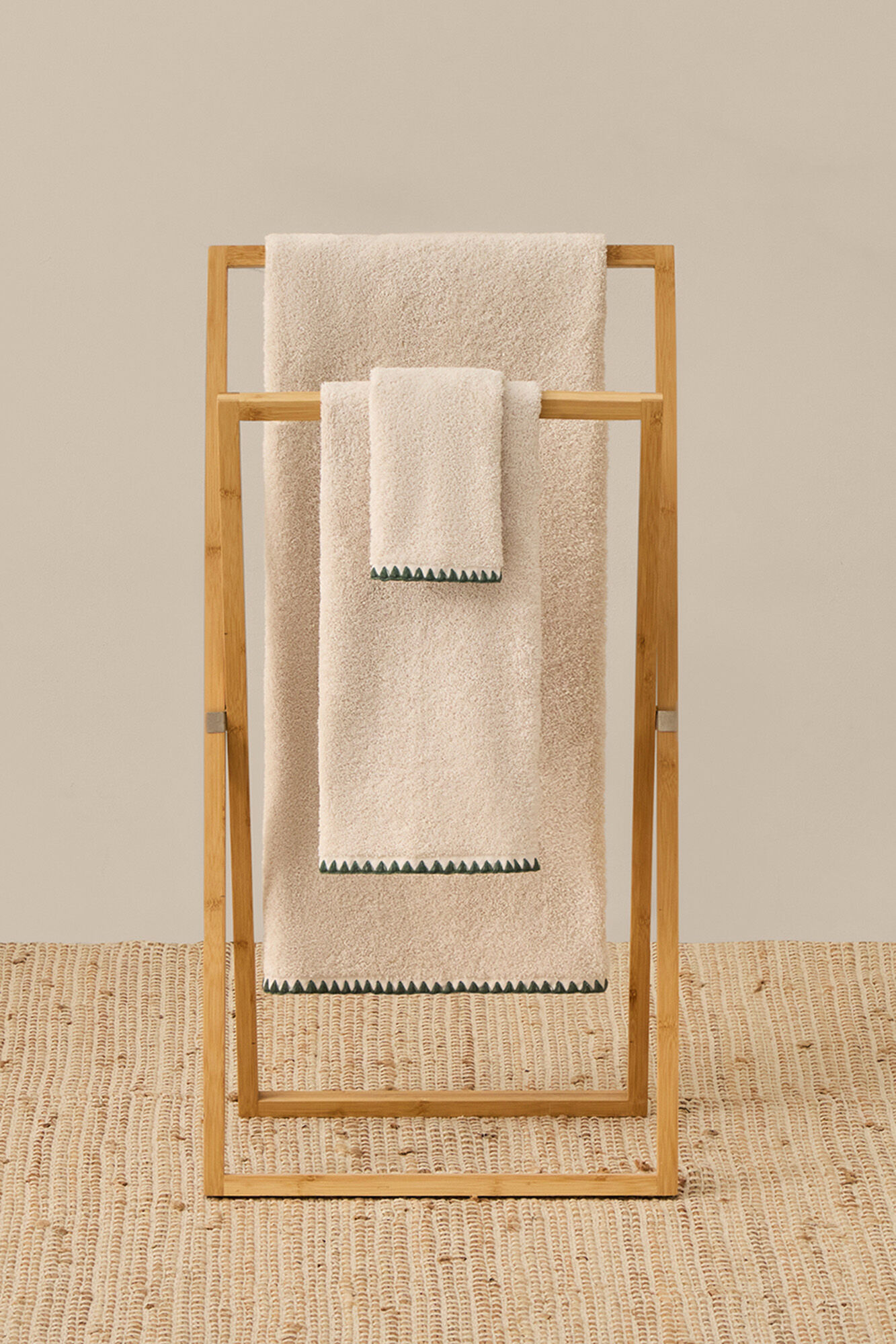 Textura Toalla ba&ntilde;o pespunte decorativo