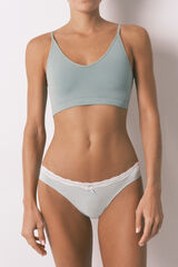 Women'secret Pack 7 bragas cl&aacute;sicas algod&oacute;n encaje y lazo blanco