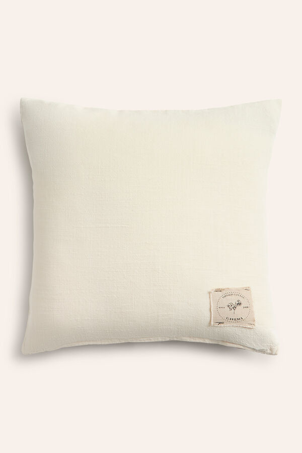 Calma House Capa de coxim cru Gavema estampado