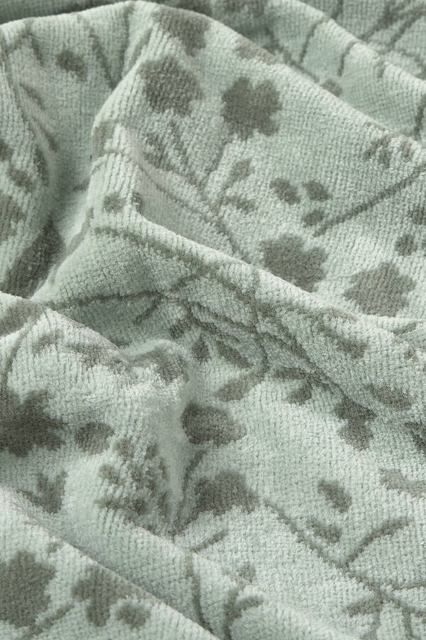Textura Toalha de felpa jacquard floral bege