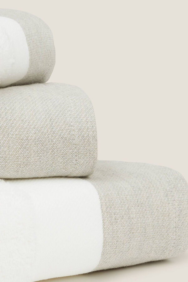 Womensecret Linen border towel blanc