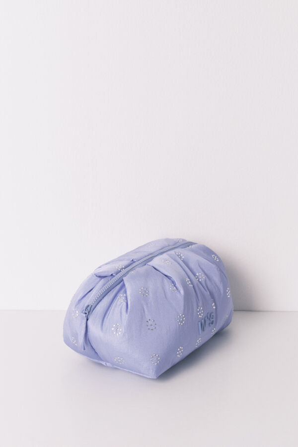 Women'secret Grande nécessaire acolchoada com strass azul  rosa