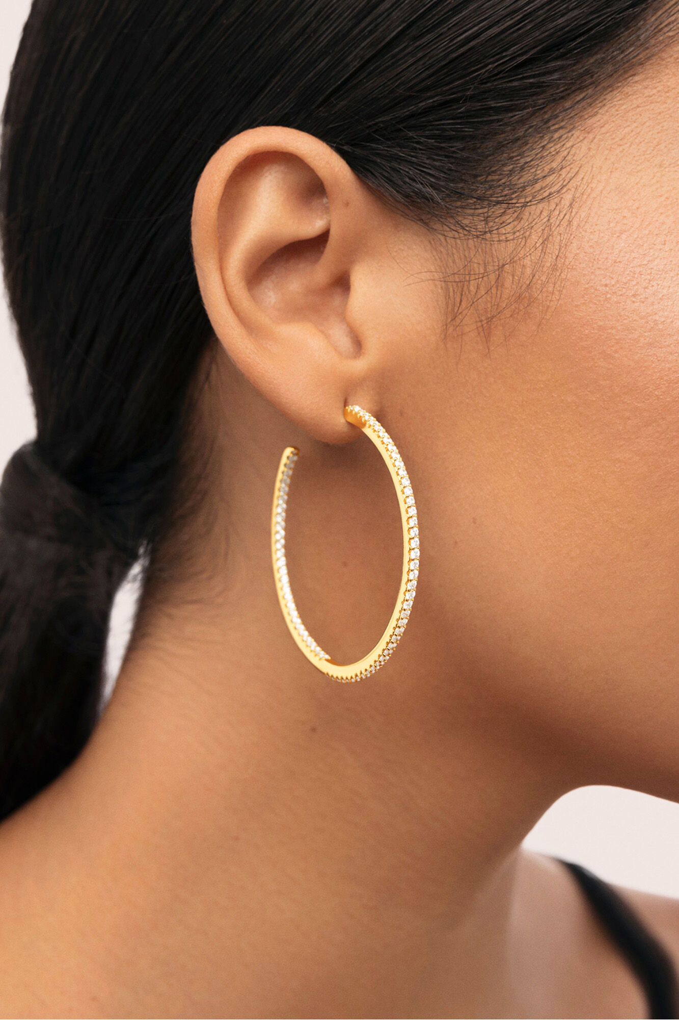 Singularu Pendientes Aro Scarlett L Ba&ntilde;o Oro