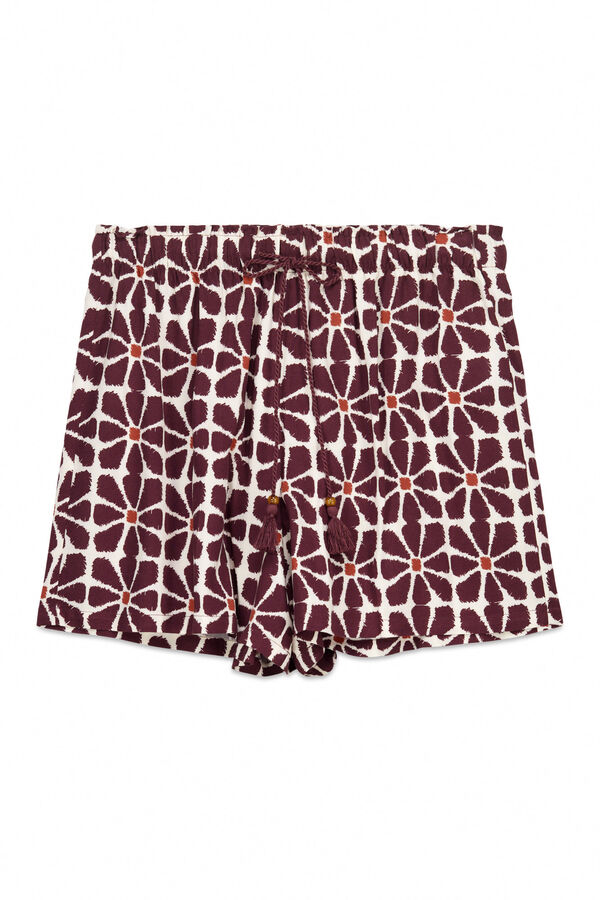 Women'secret Calça de viscose com estampado floral estampado