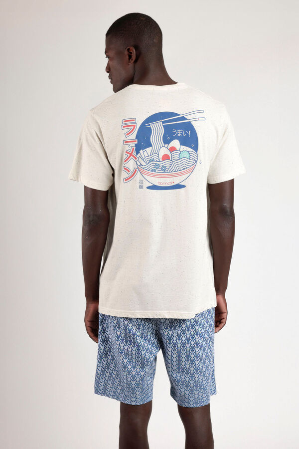 Admas Pijama curto de ramen  branco