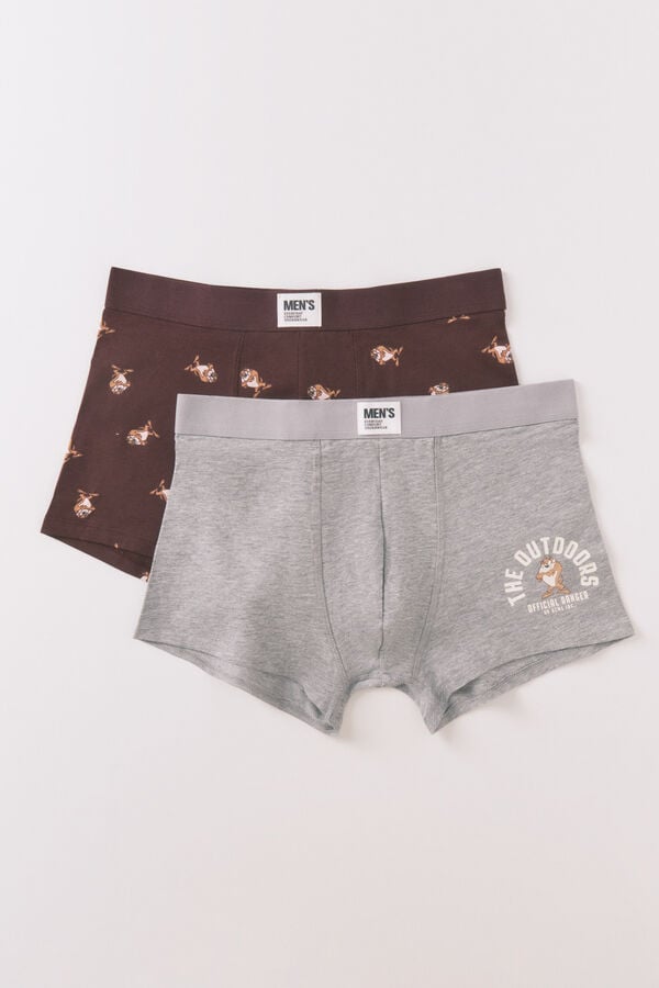 Women'secret Pack de 2 cuecas de algodão "Taz" vermelho