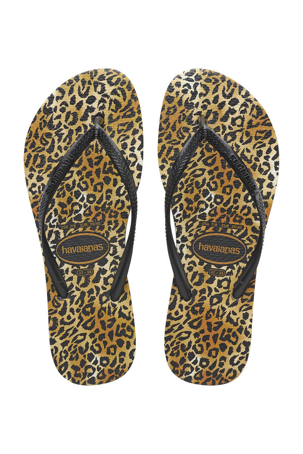 Havaianas Chinelos Slim Leopard preto