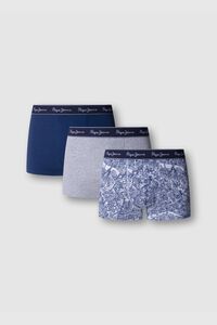 Pepe Jeans Pack 3 boxer liso y estampado