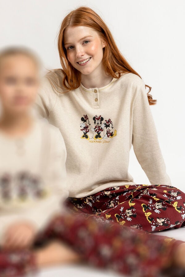 Admas Pijama de carcela da Minnie Mouse bege