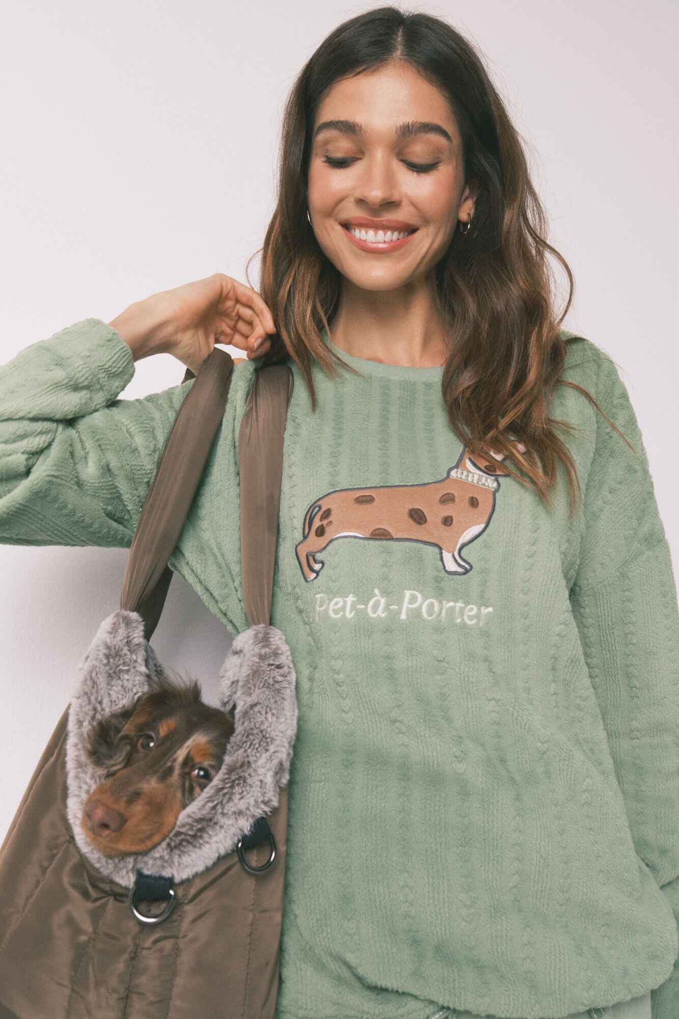 Women'secret Pijama largo polar verde