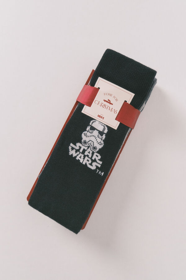 Women'secret Pack com 3 meias longas de algodão Star Wars cinzento