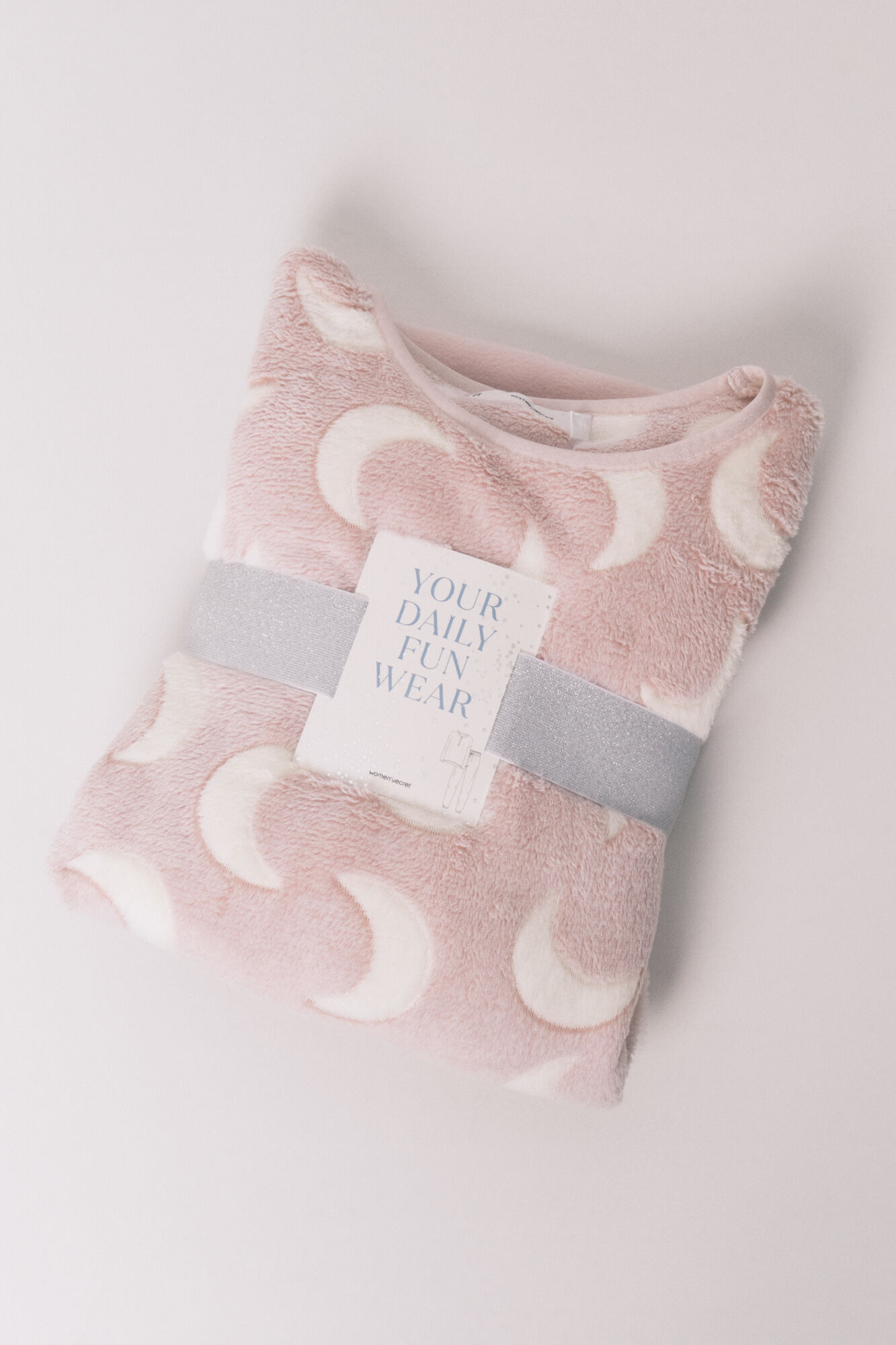 Women'secret Pijama largo polar mousse lunas