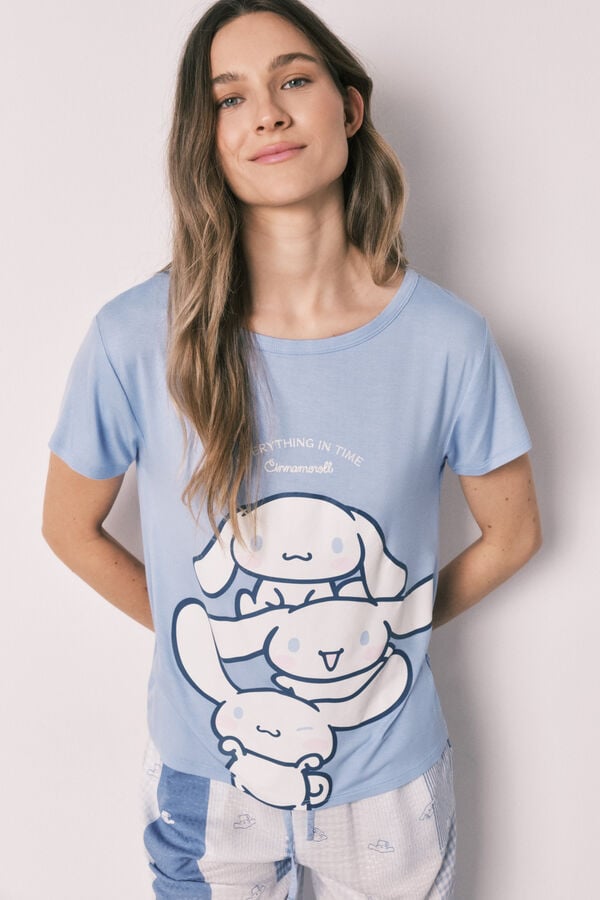 Women'secret Pijama comprido Cinnamoroll Patchwork azul
