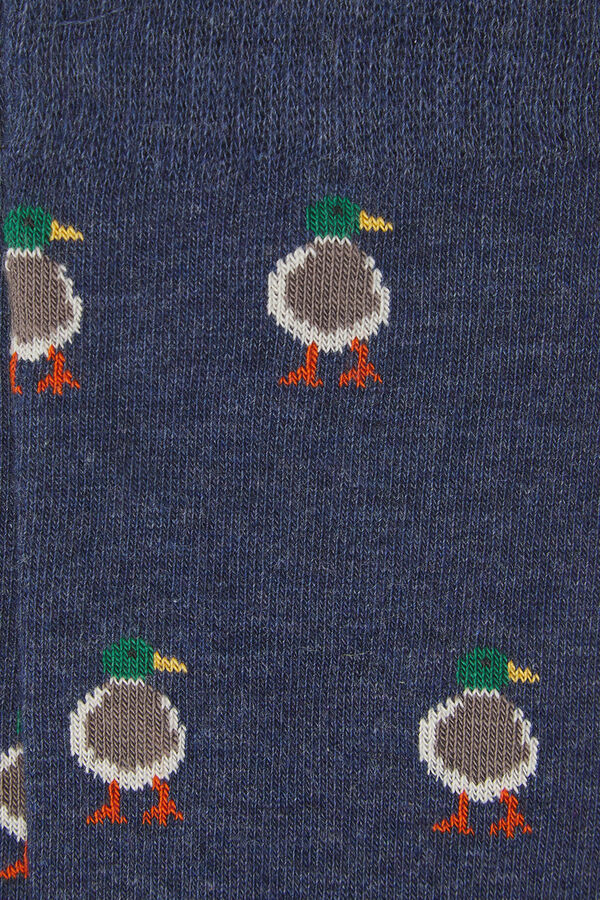 Kiff-Kiff Meia masculina de meia regular azul