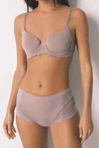 Women'secret Cuecas redutoras altas cinzentas