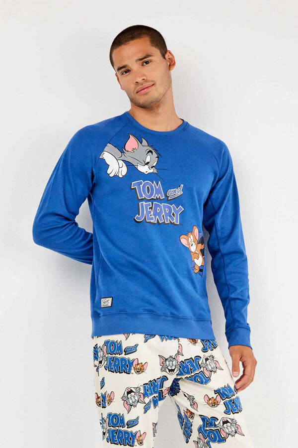 Gisela Conjunto de pijama malha Tom & Jerry azul