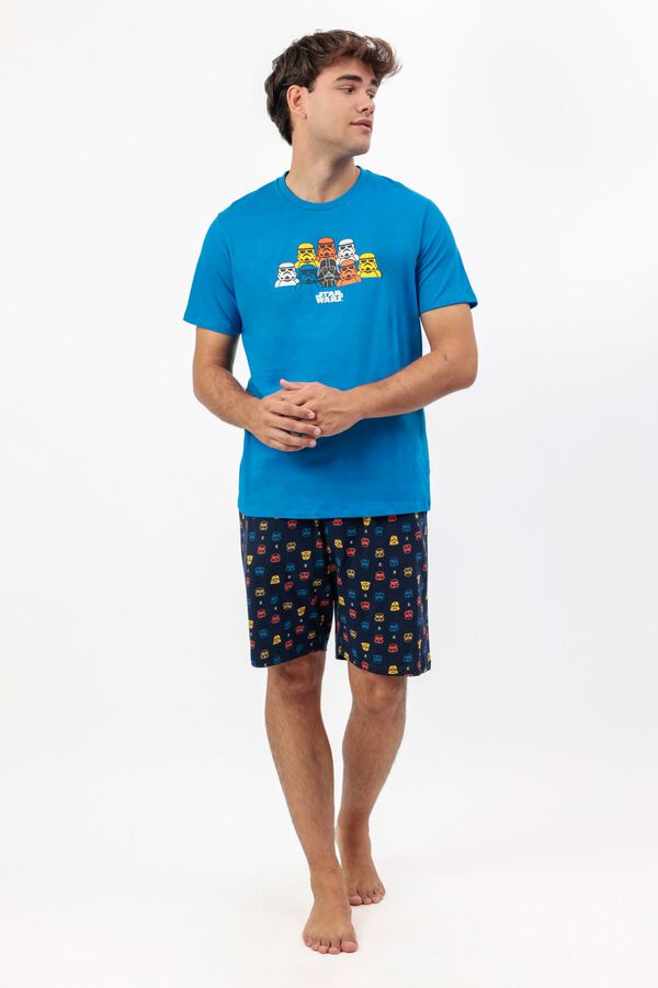 Admas Pijama curto game Star Wars imp&eacute;rio azul