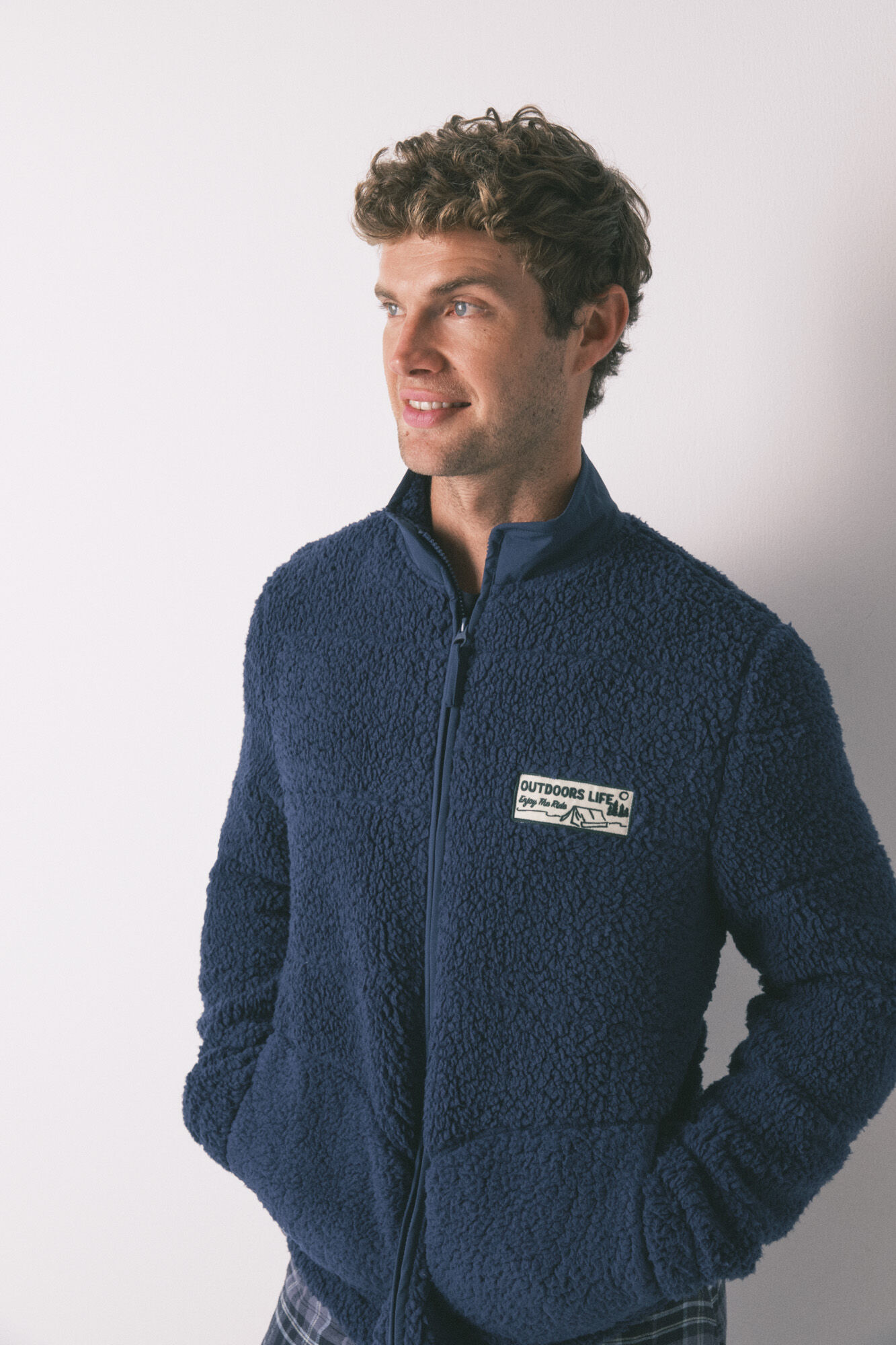 Women'secret Bata media borreguito azul