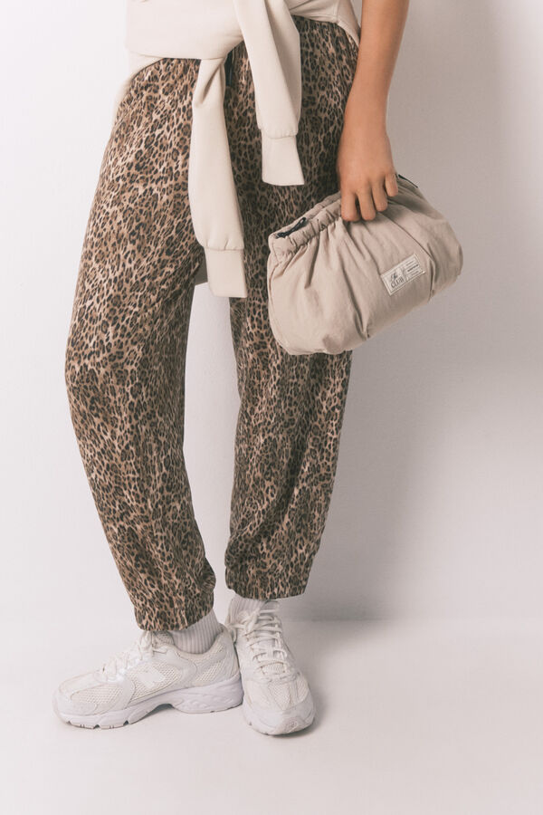 Women'secret Nécessaire pequena de nylon com estampa de animal cru