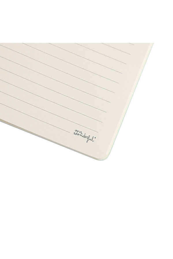 Mr. Wonderful Libreta A5 - Rayas rosas y rojas estampado