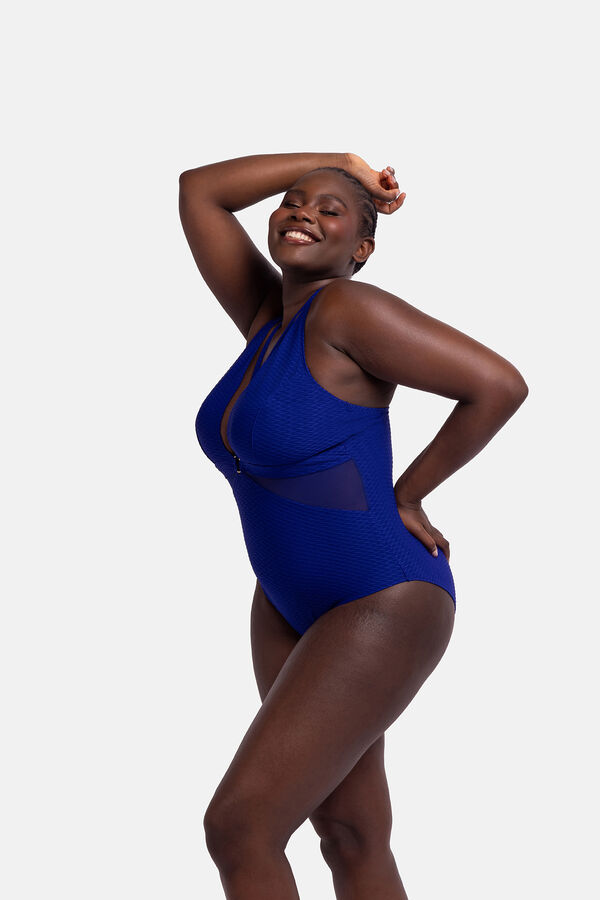 Dorina Fato de banho shapewear/moldador azul
