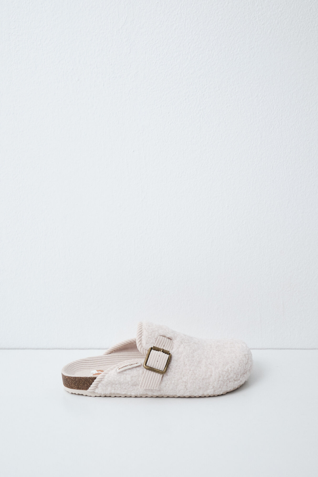 Women'secret Chinelos de quarto tamanco borrego