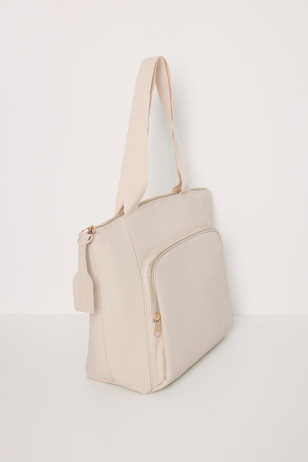 Womensecret Bolso grande engomado beige nude