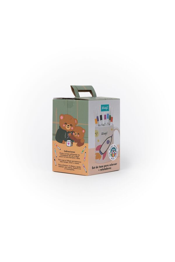 Mr. Wonderful Conjunto de caneca para colorir + canetas de feltro Pap&aacute; urso - S&oacute; para artistas a s&eacute;rio estampado