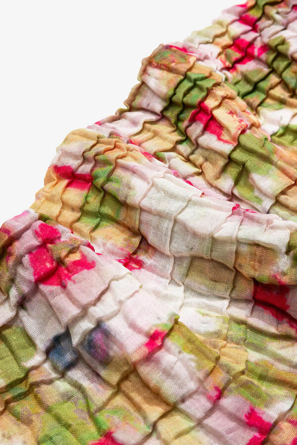 Vilanova Cachecol amassado com estampa tie-dye estampado