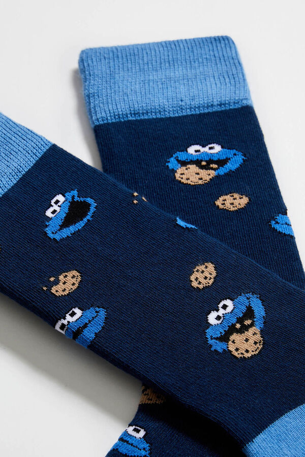 Besocks Calcetines altos Besocks de algod&oacute;n org&aacute;nico color azul marino azul