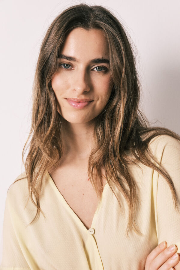 Women'secret Pijama comprido cruzado bot&otilde;es estampado