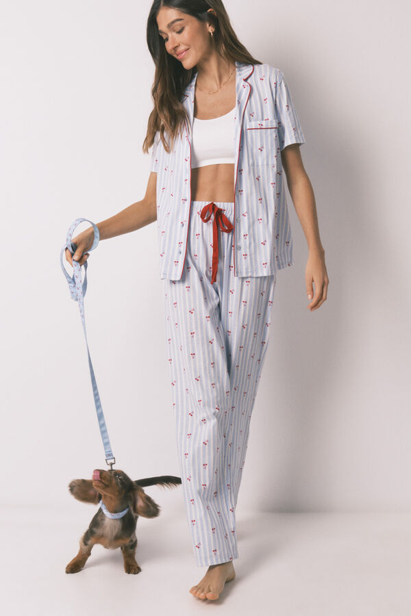 Women'secret Trela de c&atilde;o com cerejas azul azul