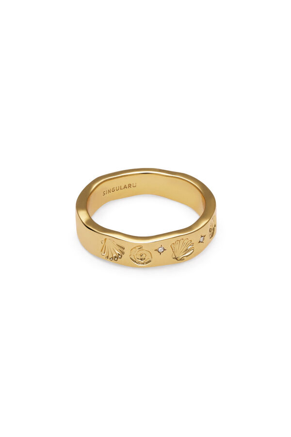 Singularu Anillo Treasure Ba&ntilde;o Oro amarillo
