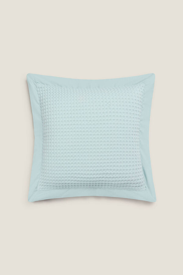 Womensecret Cotton seersucker cushion cover bleu