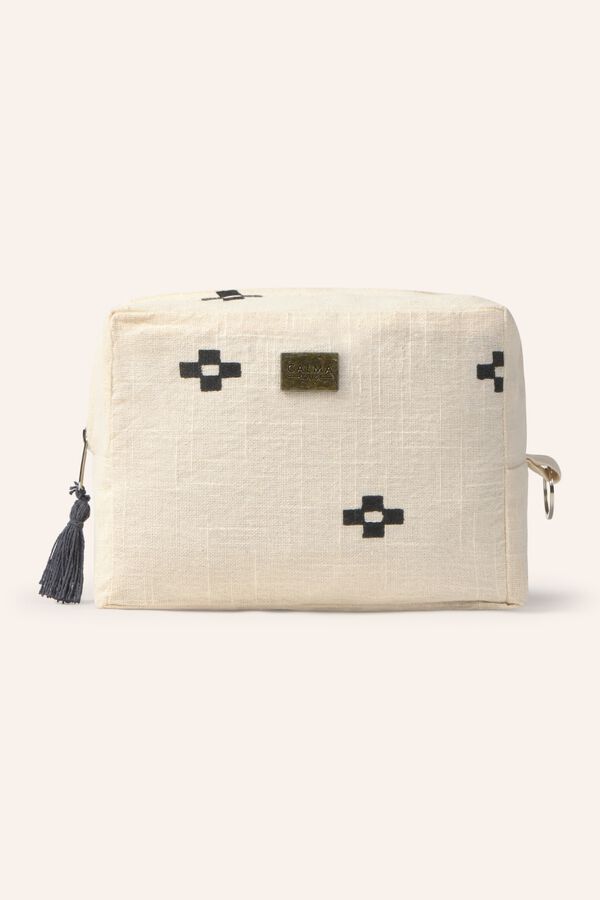 Calma House Necessaire Kobe cru 20x15x10 estampado