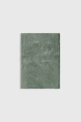 Textura Manta polar com folhas e reverso em borrego verde