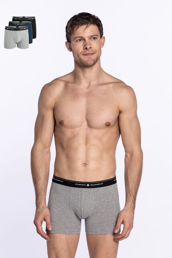 Punto Blanco Pack de 3 boxers de algodão estampado