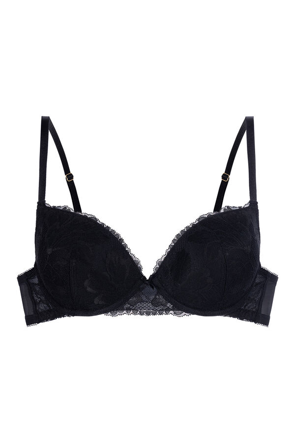 Dorina Soutien decote profundo em renda Perfect preto