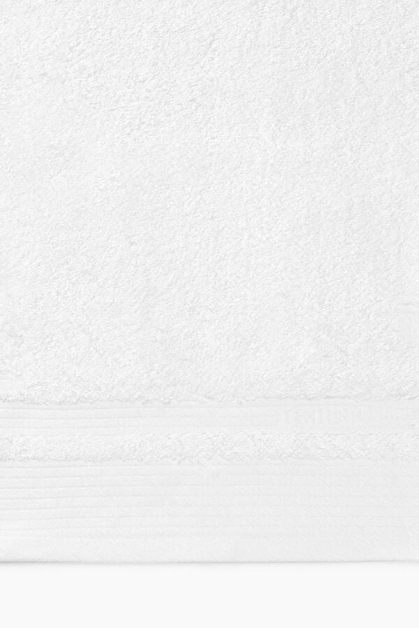 Womensecret Toalha banho friso algodão bambu 100 x 150 cm. branco