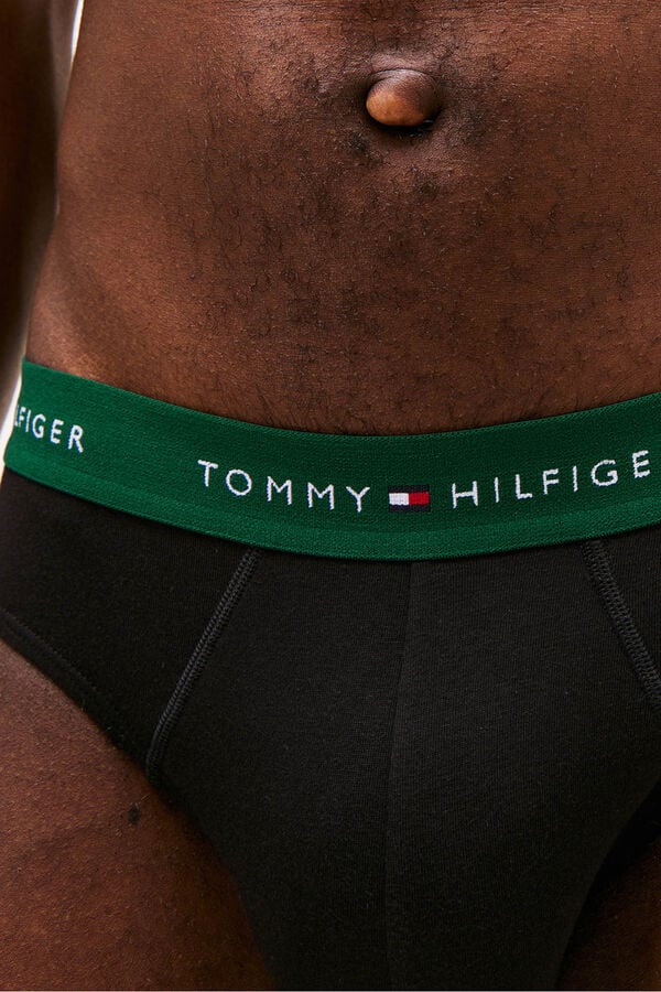 Tommy Hilfiger Pack de 3 Slip Algodón negro