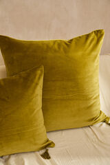 Calma House Capa de almofada quadrada de veludo verde Velour verde