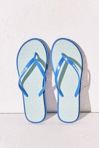 Women'secret Chanclas dedo textura floral azul