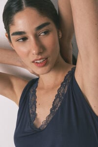 Women'secret T-shirt extrassuave em malha azul