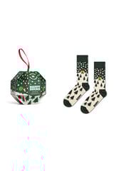 Happy Socks Pacote de presente de meias de Natal em formato de globo de neve verde